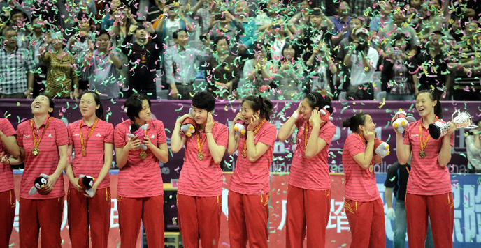 女排精英赛:中国3-1古巴夺冠