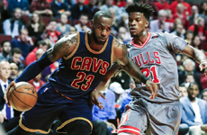 NBA常规赛3月31日骑士VS公牛 詹姆斯视频集锦