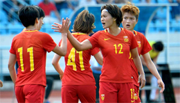 2017女足热身赛 中国女足多点开花4-2胜芬兰