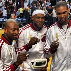 揭幕战热火举行总冠军加冕仪式