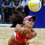 沙排全国冠军赛比赛瞬间