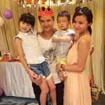 田亮庆三十五岁生日儿女双全好福气