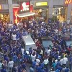 绿地上港球迷赛前激烈互殴