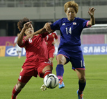 亚运女足:中国0-0日本