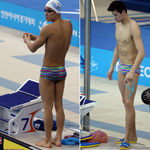 亚运会:孙杨/朴泰桓训练泳裤亦同款 老对手默契十足