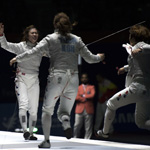 亚运女子团体佩剑决赛 韩国队夺冠