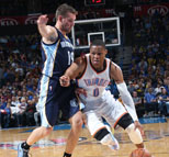 NBA季前赛:灰熊98-110雷霆