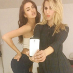 C罗女友伊莲娜烈火红唇美照