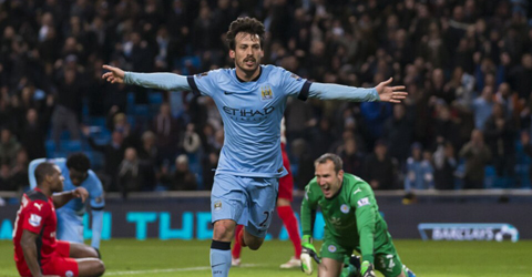 英超-席尔瓦米尔纳破门 曼城2-0莱斯特城