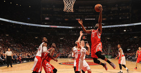 火箭VS猛龙96-99 哈登31+5+5难挡德罗赞