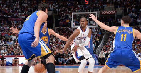 勇士VS快船110-106 格里芬40+12库里晃倒保罗