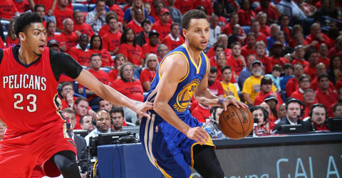 勇士VS鹈鹕123-119 库里40+5+9导演20分逆转