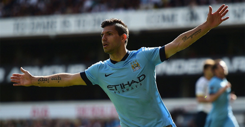 曼城1-0热刺 席尔瓦助攻Kun神破门