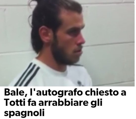 贝尔索要托蒂签名球衣