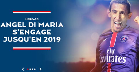 PSG官宣迪玛利亚加盟 转会费4400万镑签约4年