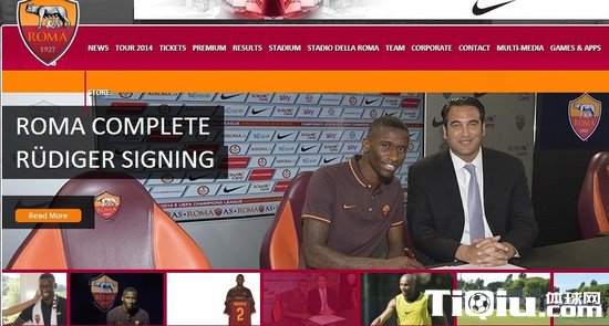 吕迪格加盟罗马