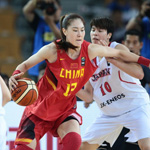 亚锦赛中国女篮56-57日本女篮