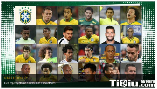 巴西世预赛名单公布:中超全落选 卡卡内马尔缺席