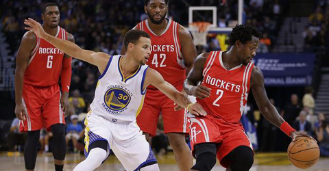 季前赛:火箭VS勇士101-123