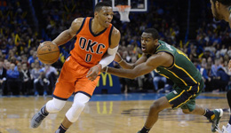 雷霆逆转加时痛击爵士5连胜 双少合砍56分