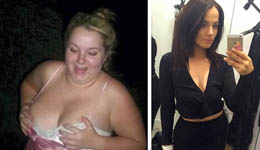 英女孩失恋暴食患病 积极跑步成健美选手