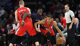 活塞VS开拓者123-103 杰克逊30+9利拉德26+5