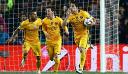 巴萨欧冠主场11连胜 恩里克抒写巴萨新纪录