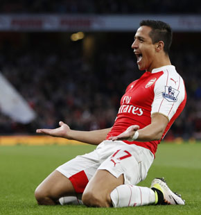 阿森纳主场2-0胜西布朗 桑切斯梅开二度