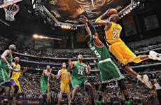 科比12-13赛季经典时刻 老飞侠再现巅峰弹跳隔身暴扣