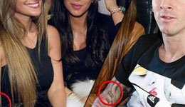 梅西与女友秀恩爱激吻照 右臂情侣皇冠纹身