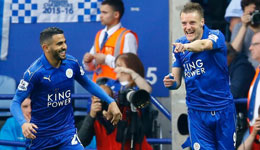 莱斯特城主场3-1胜埃弗顿 瓦尔迪梅开二度