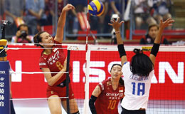 总决赛中国女排横扫泰国 中国获得总决赛第五名