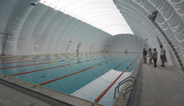 天津首座空气膜游泳馆建成 设6条标准泳道