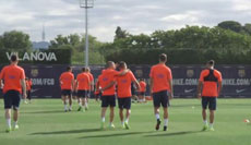 巴萨10大国脚归队 最新巴萨训练视频