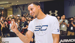 nba巨星中国行 勇士库里空降沈阳秀球技