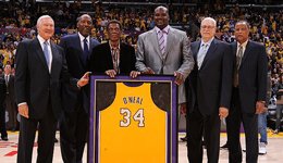回望奥尼尔球衣退役仪式 湖人34号永留洛城