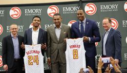 老鹰新赛季祭出双德阵容 霍华德联手施罗德死守内线