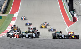 F1美国站正赛精彩瞬间 汉密尔顿获得冠军