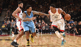 NBA常规赛掘金vs猛龙 猛龙双枪炮轰62分险胜掘金