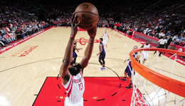 NBA常规赛太阳vs火箭 戈登助哈登收获两双胜太阳