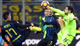 国际米兰vs博洛尼亚 穆里略神倒钩国米险胜