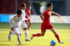 女足2比0战胜缅甸 四国赛张睿进球视频