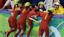3000米接力中国夺冠 短道速滑女子3000米接力夺冠