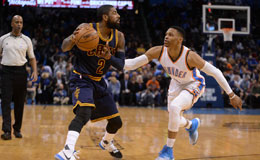 NBA常规赛骑士VS雷霆 威少三双率队灭骑士