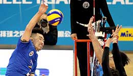 中国排球明星对抗赛 戴卿尧逆天暴扣得分