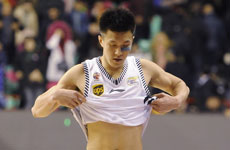 2016CBA第三十五轮辽宁VS北控视频 郭艾伦篮下轻松送站帽