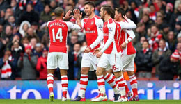 阿森纳vs维拉 争四狂魔取大胜