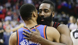 威少和哈登谁更强 MVP之争科比称两人可共同当选