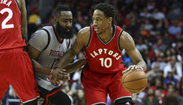 NBA上周东西部最佳阵容 哈登德罗赞分别携手当选