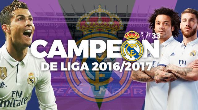 西甲-皇马2-0夺取队史第33冠 C罗本泽马破门